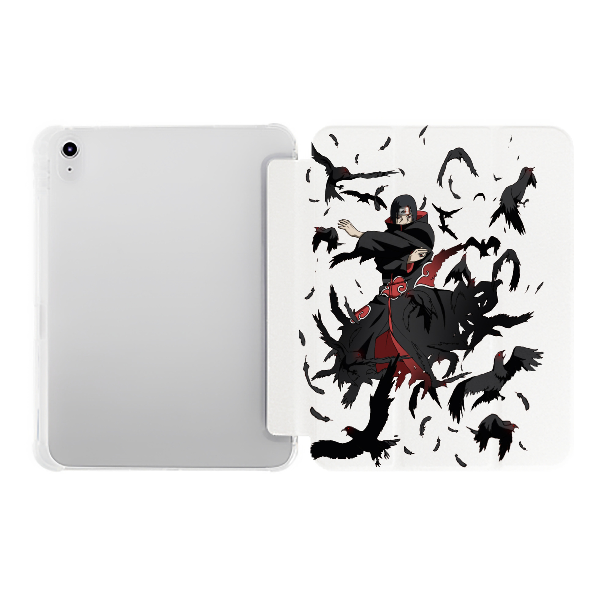 （画像用） NARUTO -ナルト- うちは イタチ Uchiha Itachi IPad ケース ペン収納付き 三つ折りスタンド PUレザー×シリコン 対応機種9.5/10.5/10.9インチ